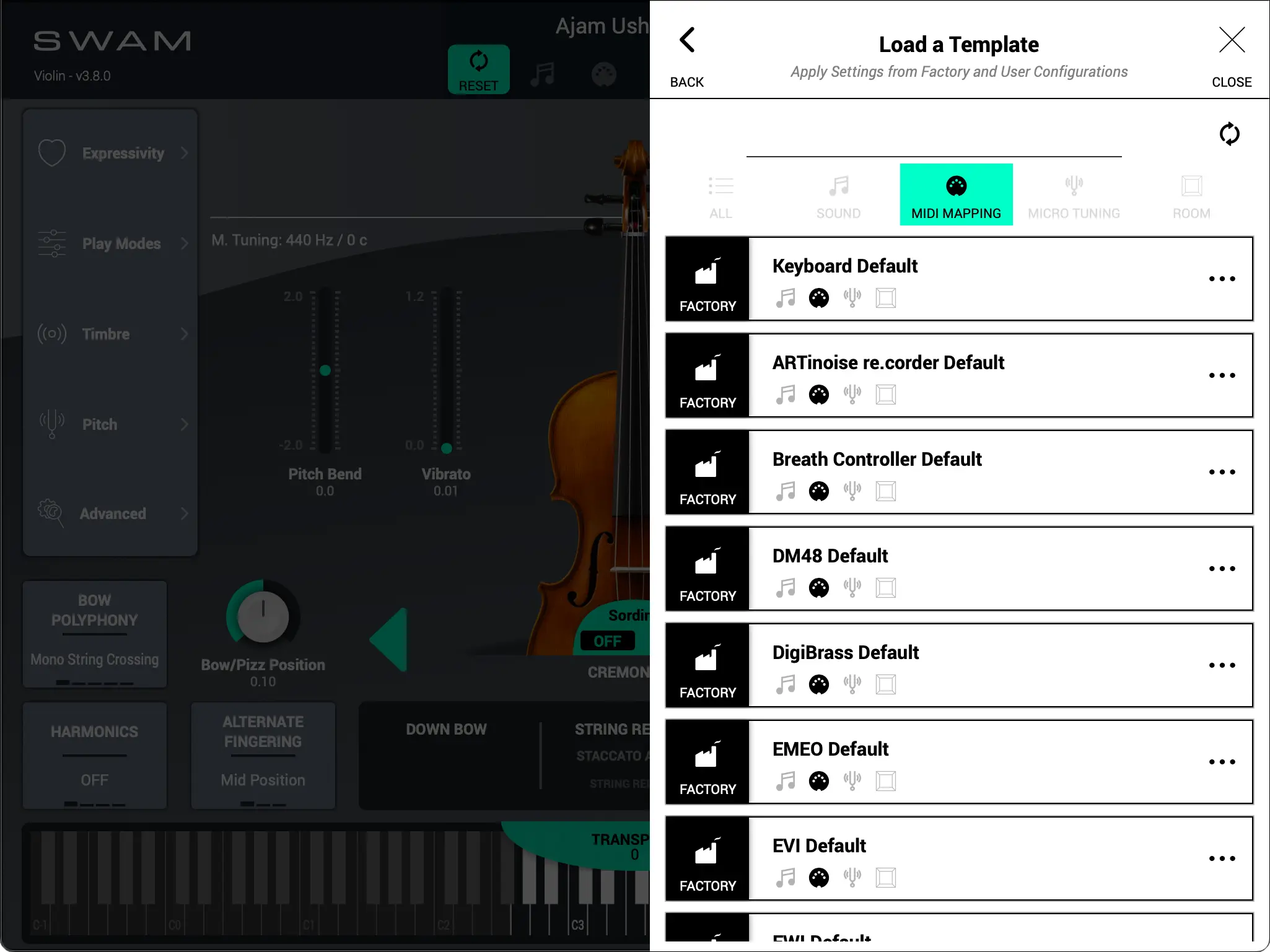 MIDI Mapping - Presets